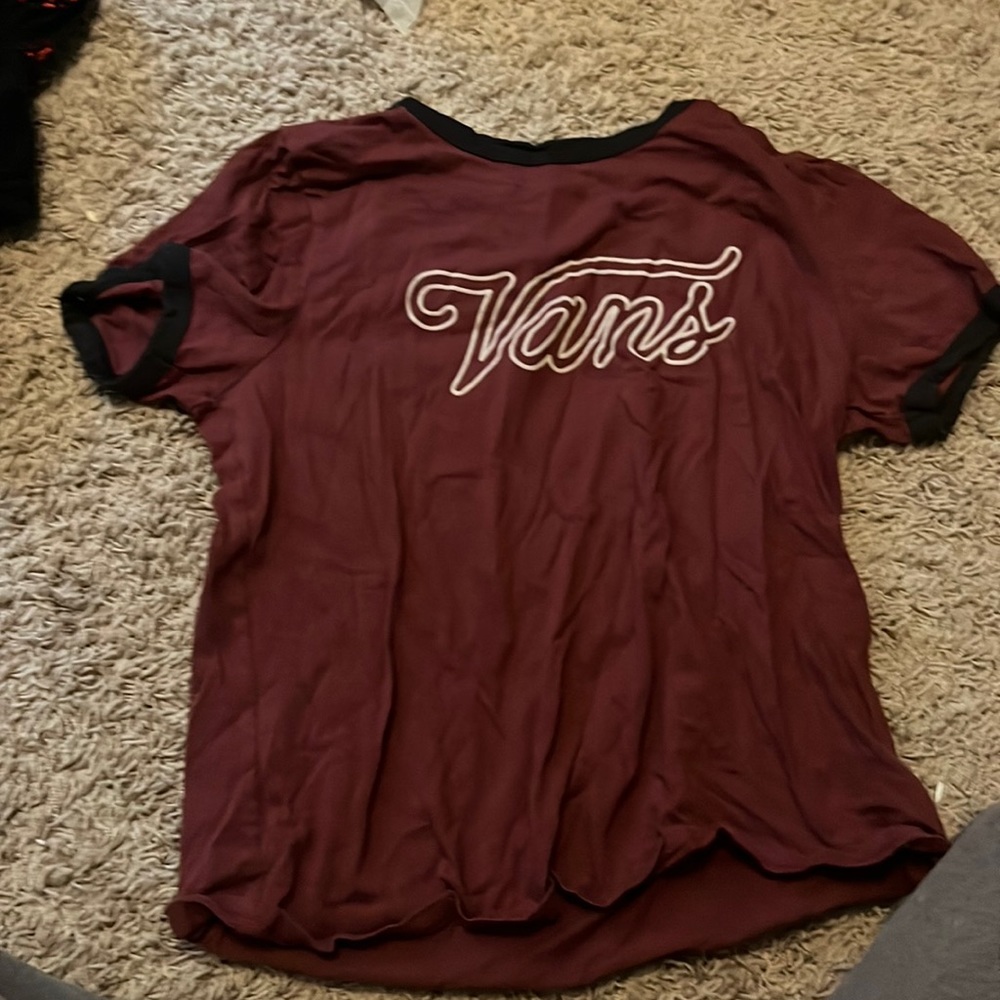 Maroon Vans Shirt.